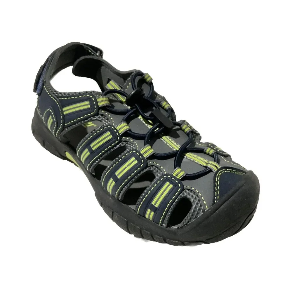 Khombu Dillon Breathable Closed Toe Sandals Gray Kids 2
